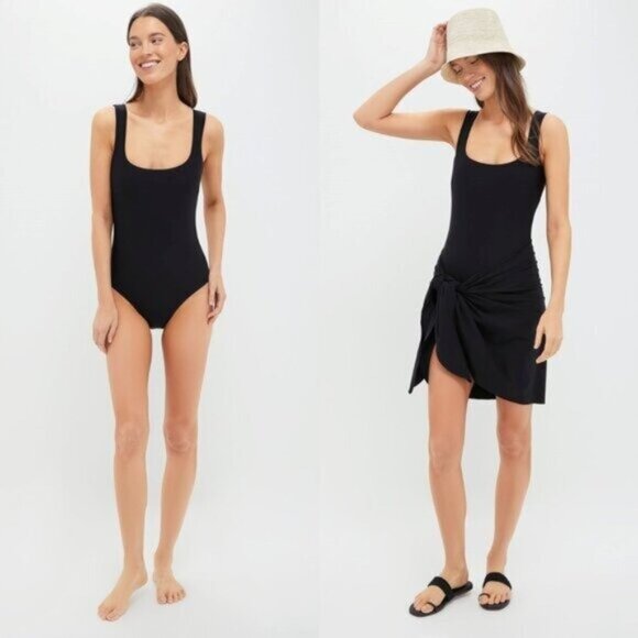 Stylest NEW Black Caviar Dreamsculpt Square Neck Tank One Piece Swimsuit M - Picture 3 of 12